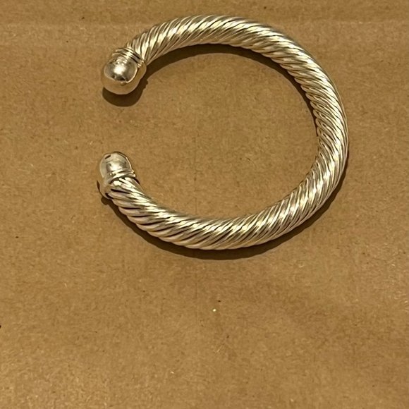 Unisex Men's Women's 925 Sterling Silver Cuff Bangle Bracelet - Picture 3 of 8